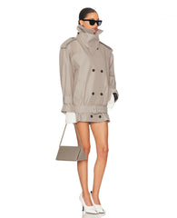 Double-Breasted Belted Trench Coat