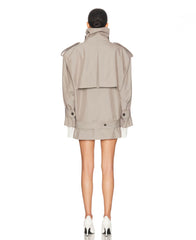 Double-Breasted Belted Trench Coat