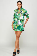 Green 2-Piece Skirt Set