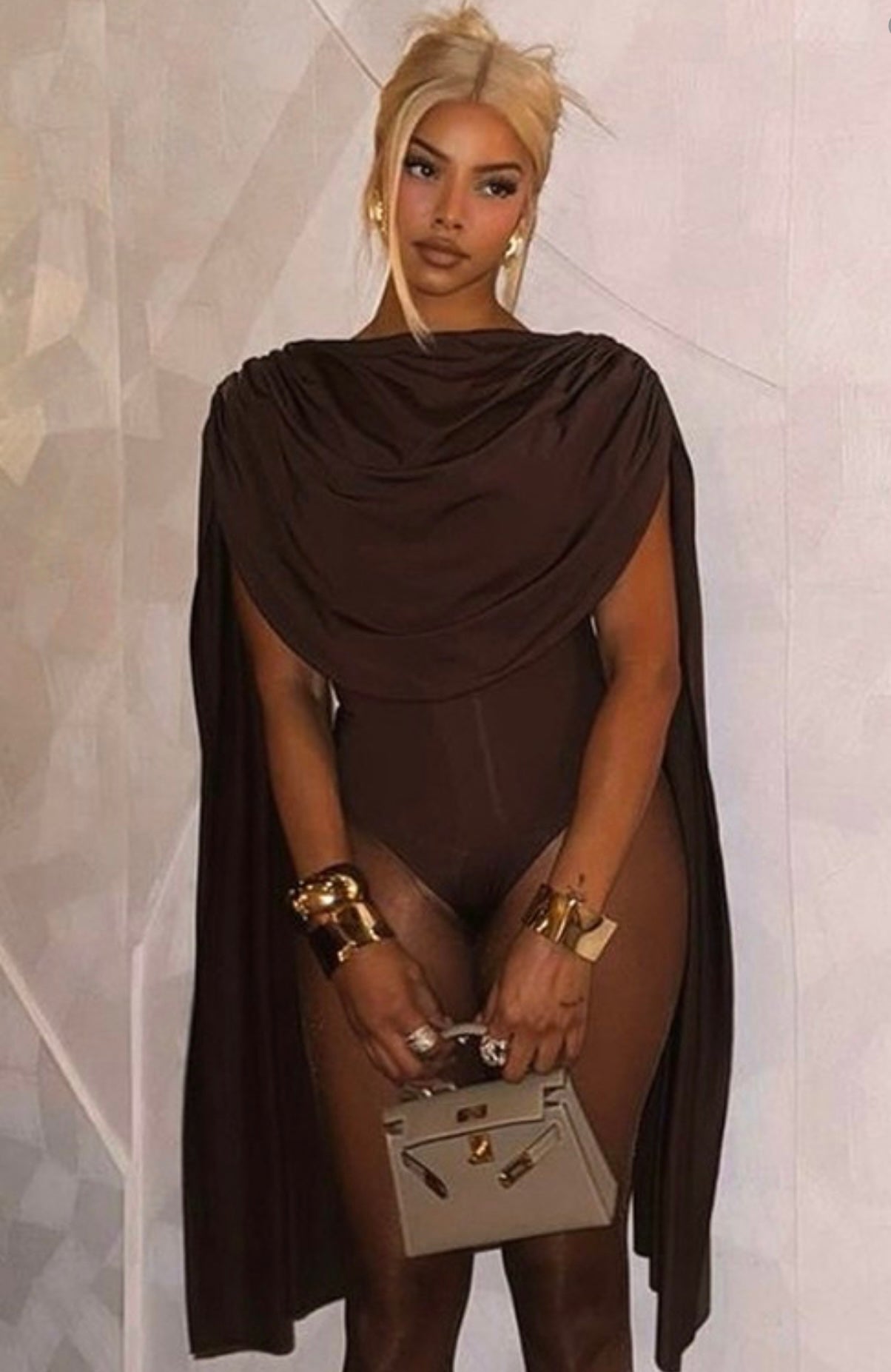 Drape Cape Bodysuit