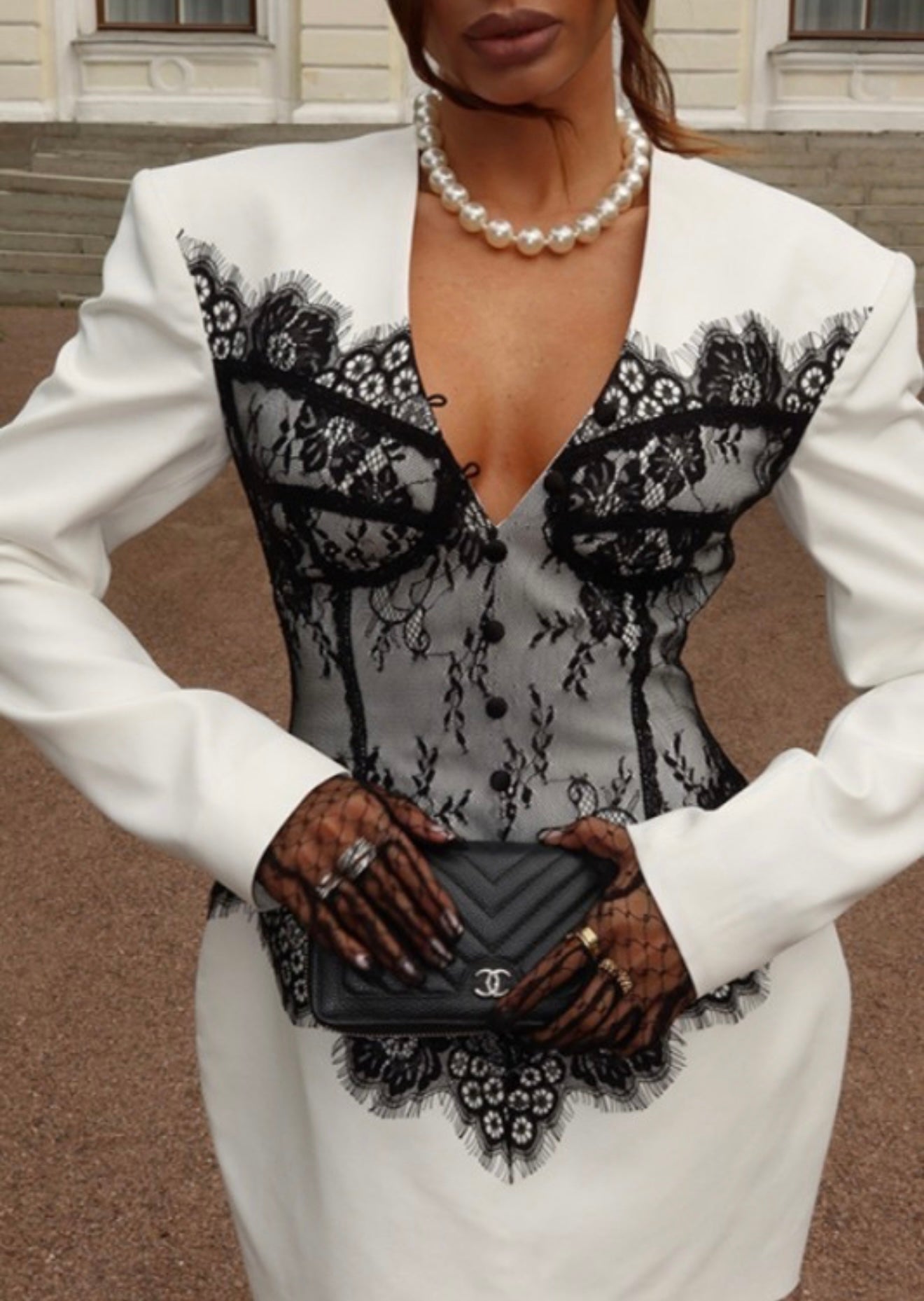 Lace Corset Mini Dress