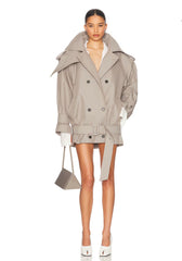 Double-Breasted Belted Trench Coat