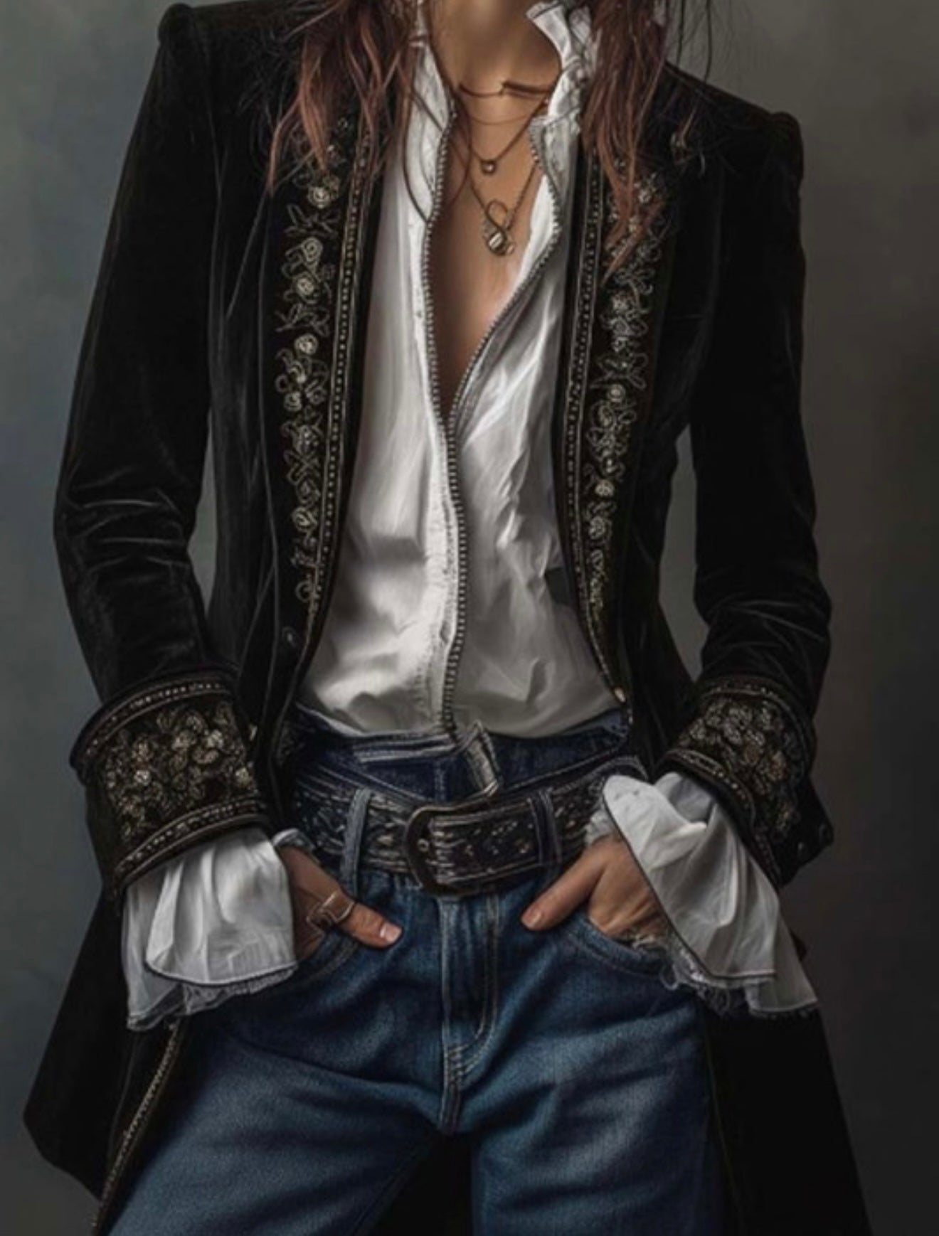 Velvet Patchwork Jacket