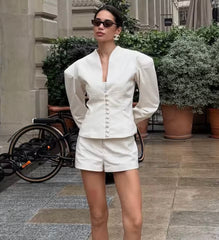 Tailored Buttoned Set