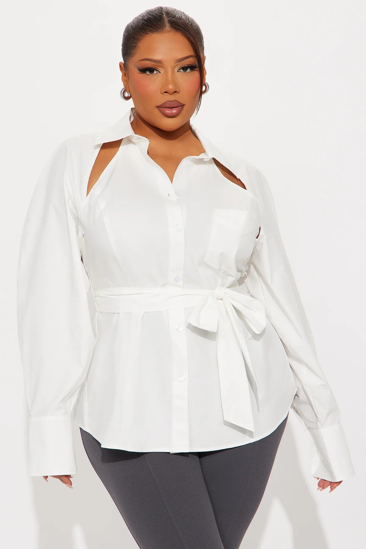 Cut-Out Tailored Shirt