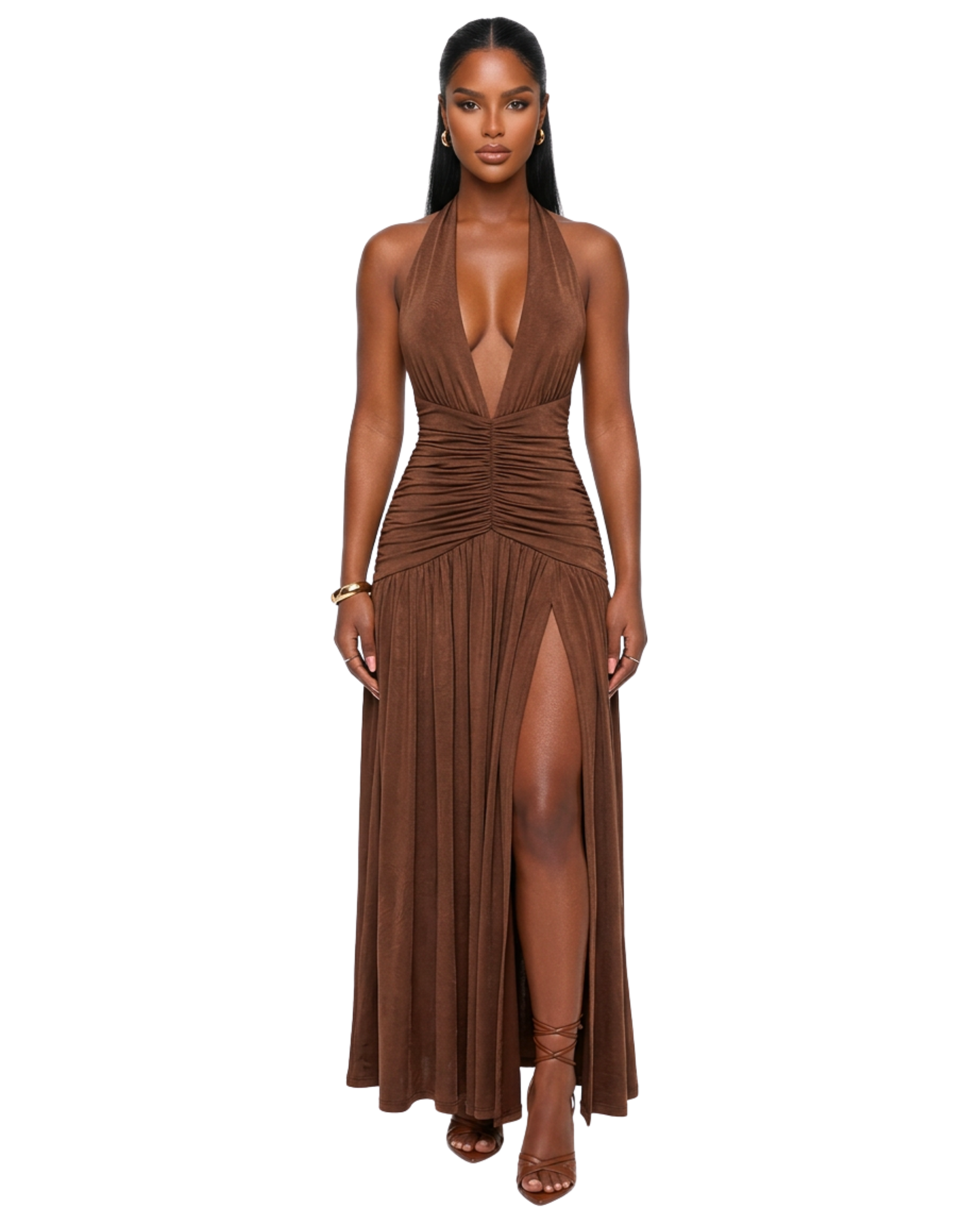 Solara Dress - Brown