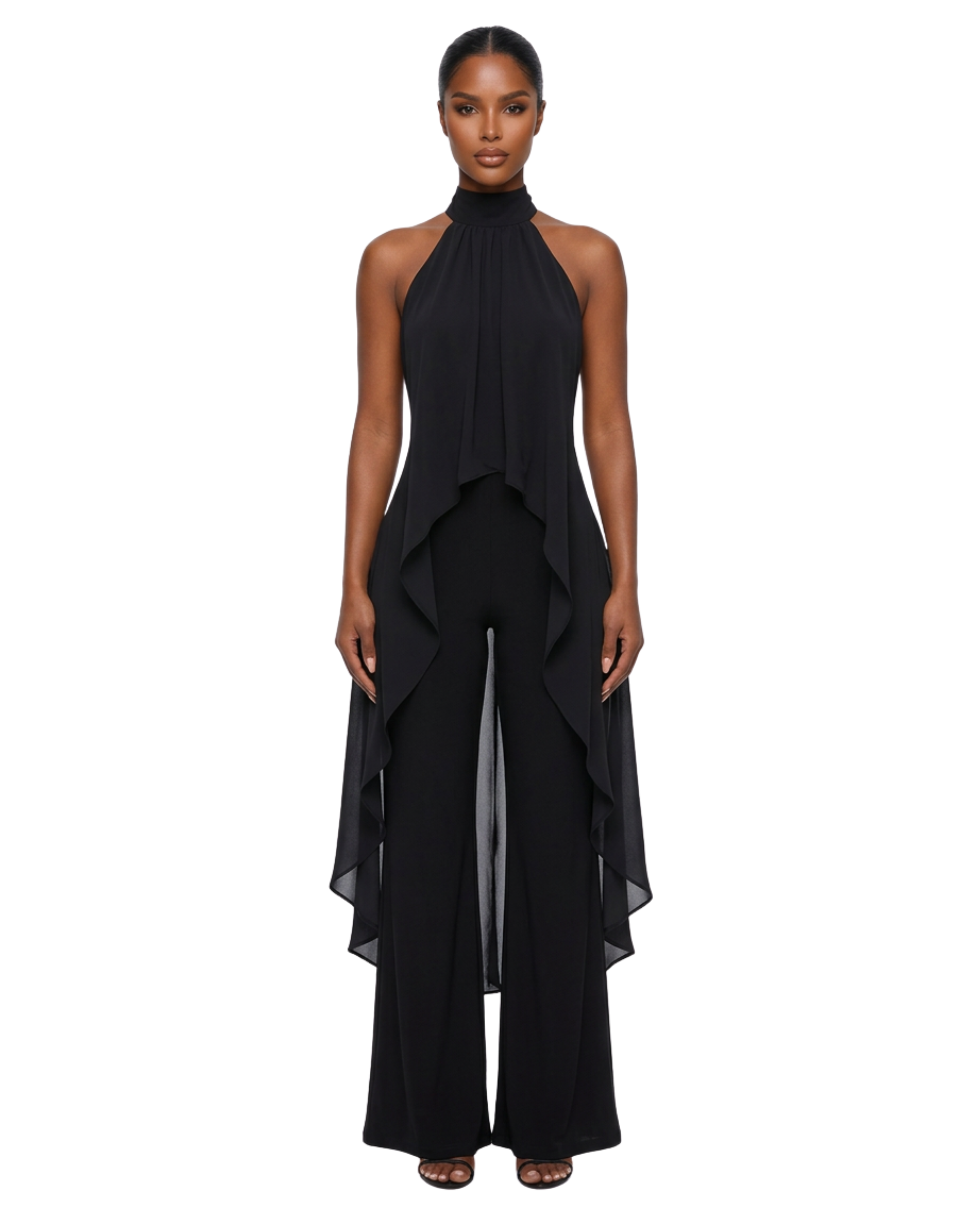 Noir Cascade Pants Set